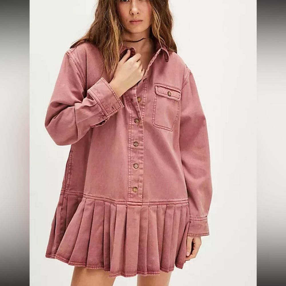 NWOT Free People Connor Mini Dress Nostalgia Rose